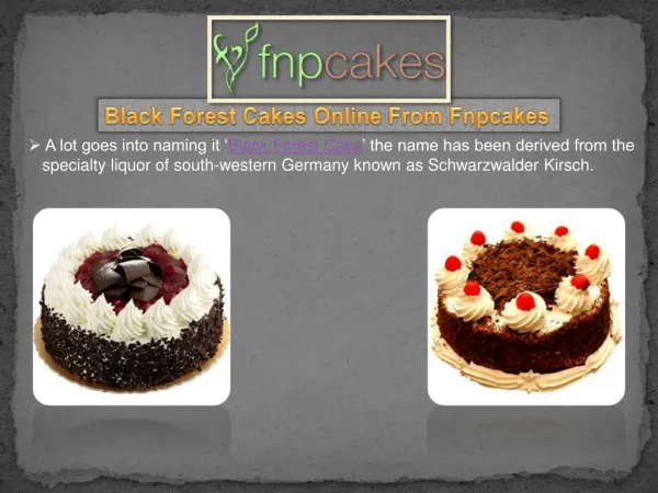 Buy And Send Black Forest Cake Online - Fnpcakes