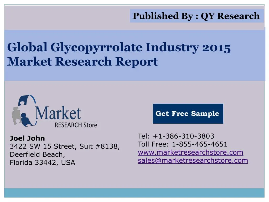 global glycopyrrolate industry 2015 market research report