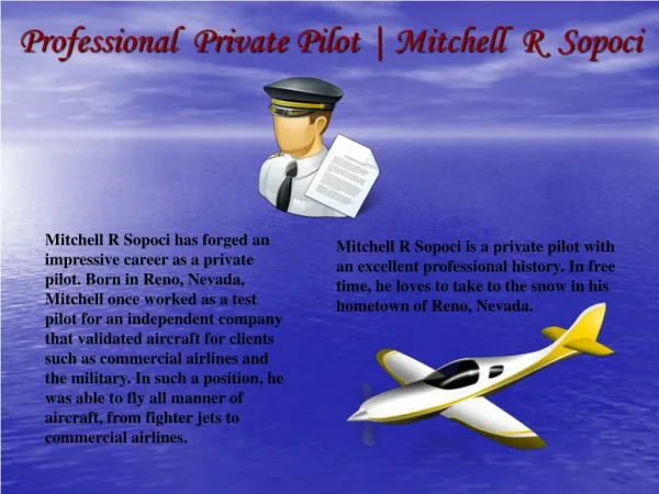 Professional Private Pilot_ Mitchell R Sopoci