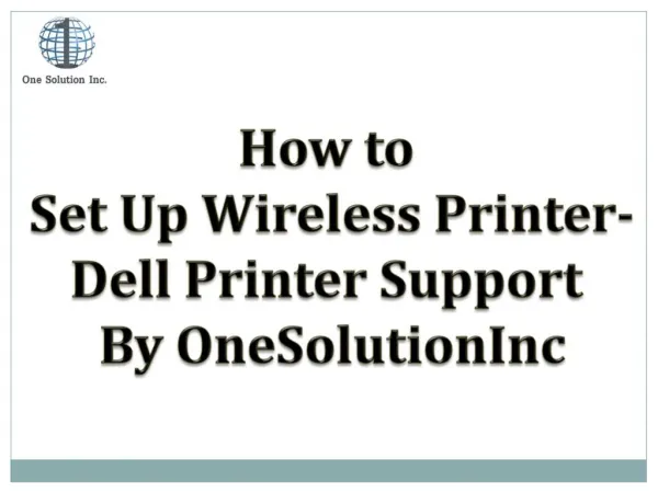 How to SetUp Wireless Printer- Dell Printer Support