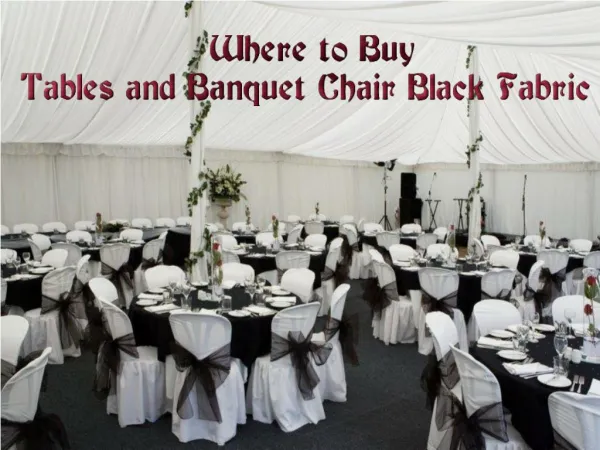 Where to Buy Tables and Banquet Chair Black Fabric