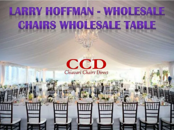 Larry Hoffman - Wholesale Chairs Wholesale Table