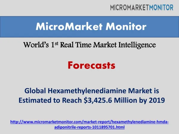 Global Hexamethylenediamine Market Forecast-2019