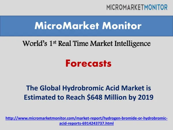 The Global Hydrobromic Acid Market Forecast-2019