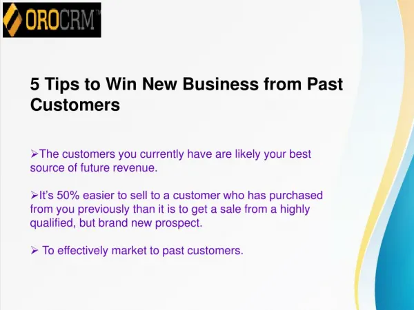 5 Tips to Win New Business from Past Customers