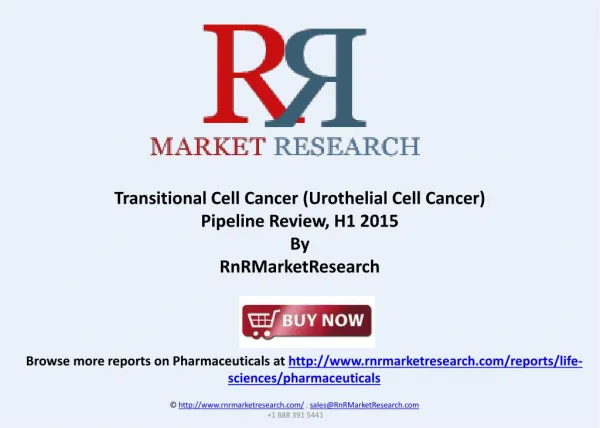 Transitional Cell Cancer Therapeutic Development, H1 2015