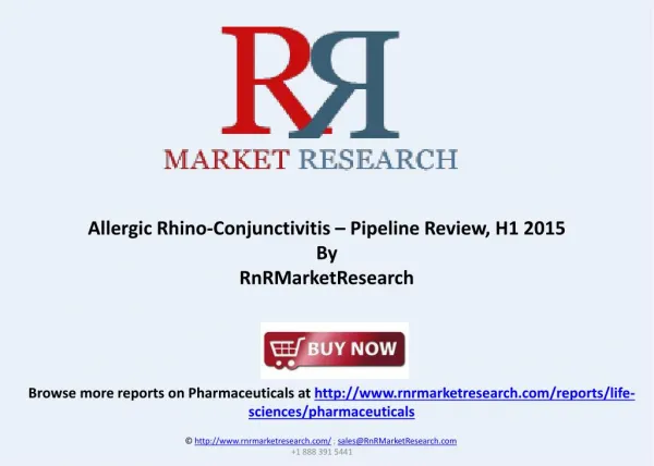 Allergic Rhino-Conjunctivitis – Pipeline Review, H1 2015