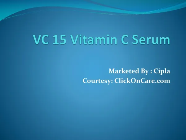 Buy VC 15 Vitamin C Serum Online
