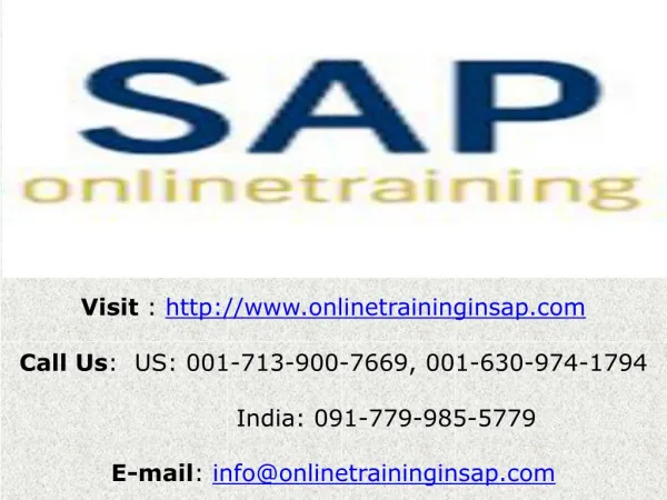 SAP BASIS Training Course Online and Placement