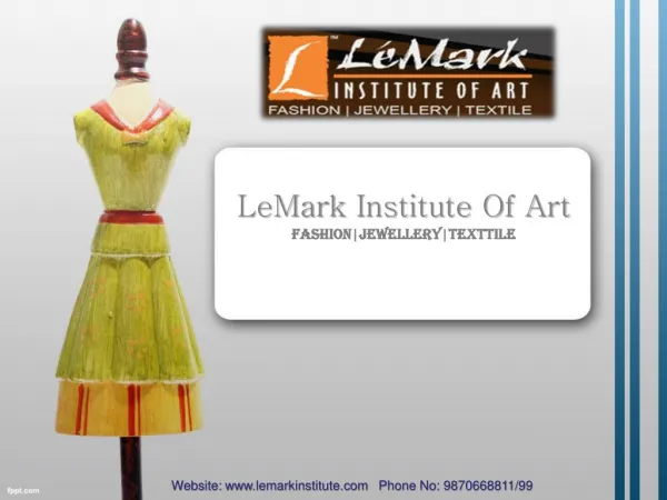 LemarkInstitute : Make your Career in Fashion Designing