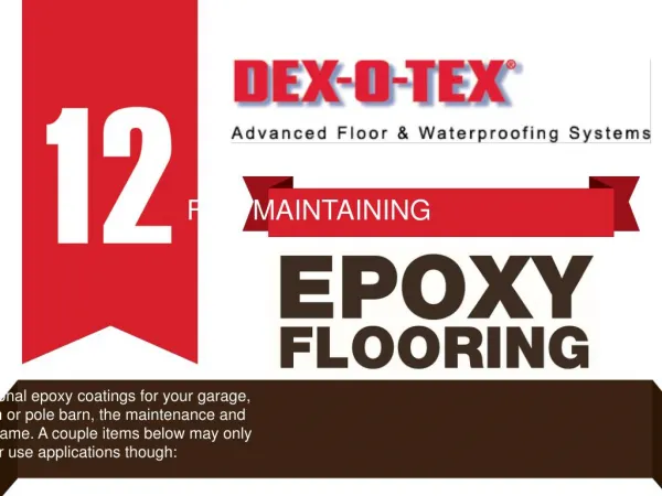 12 Tips for Maintaining Epoxy Flooring
