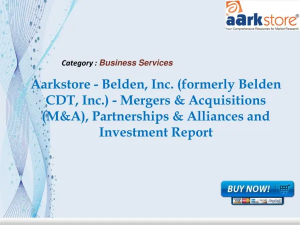 Aarkstore - Belden, Inc. (formerly Belden CDT, Inc.)
