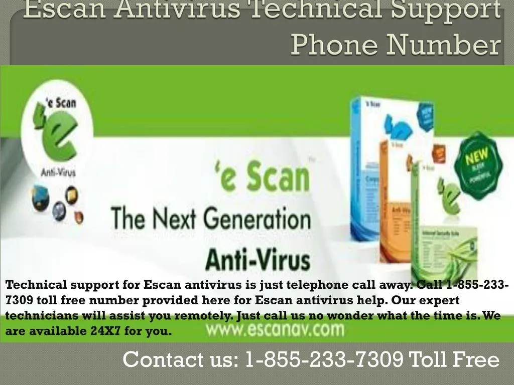 escan antivirus technical support phone number