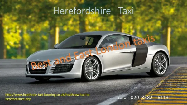 Heathrow to Herefordshire Taxi