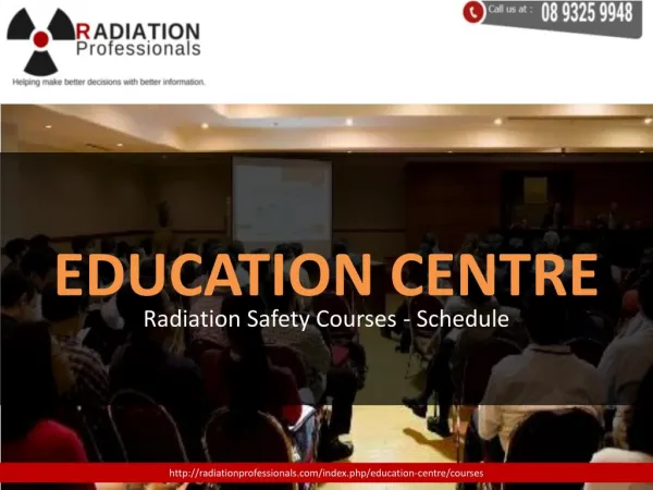 Radiation safety training and courses