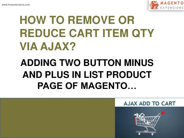 Ajax Cart Magento Extension By FME