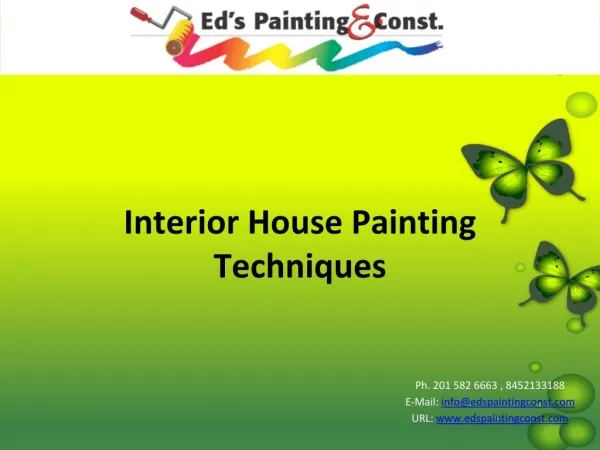 Interior House Painting Techniques