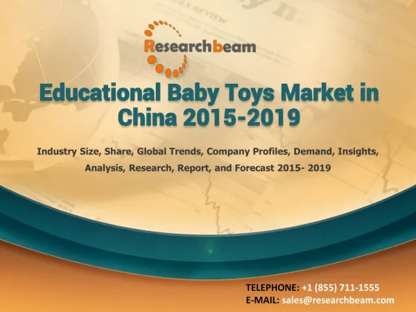 Educational Baby Toys Market in China 2015-2019