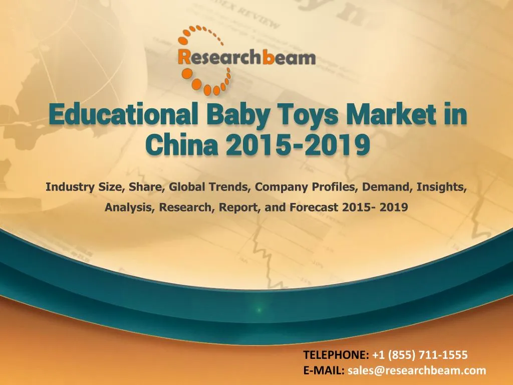 educational baby toys market in china 2015 2019