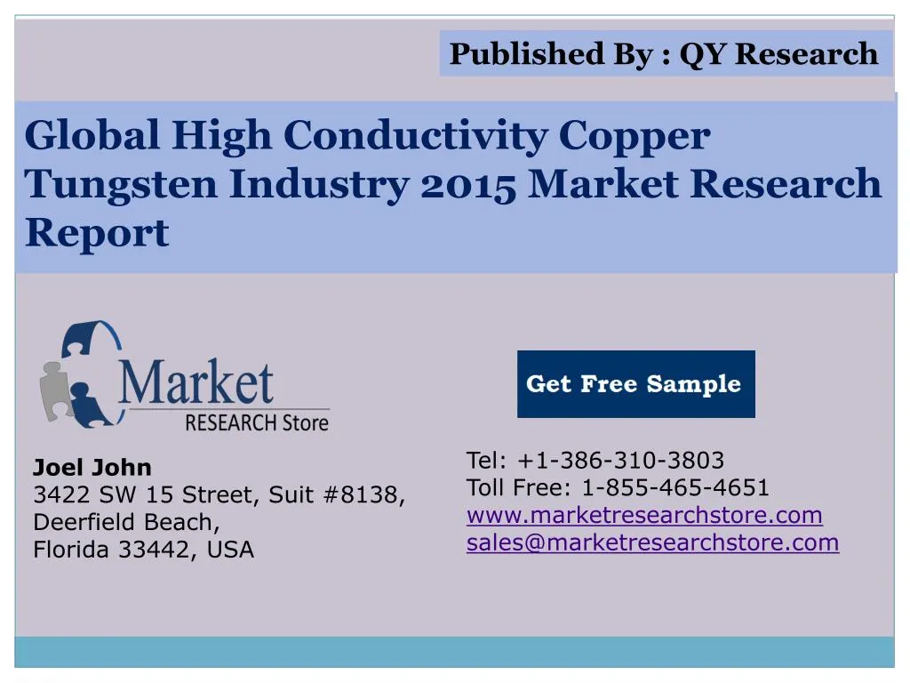 global high conductivity copper tungsten industry 2015 market research report