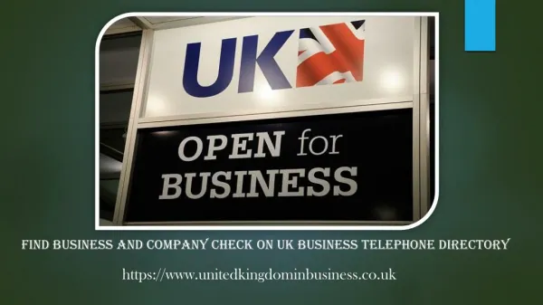 Find business and company check on UK business telephone dir