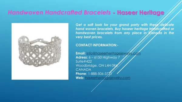 Handwoven Handcrafted Bracelets