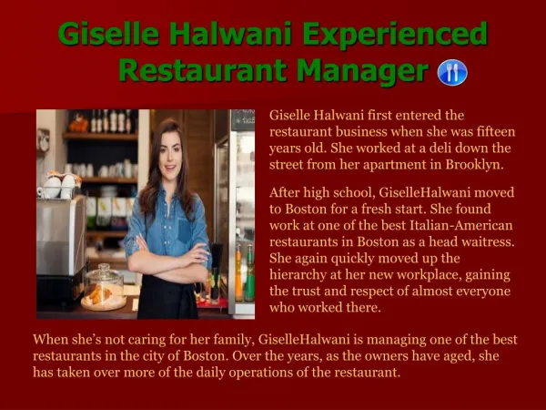 Giselle Halwani Experienced_ Restaurant Manager