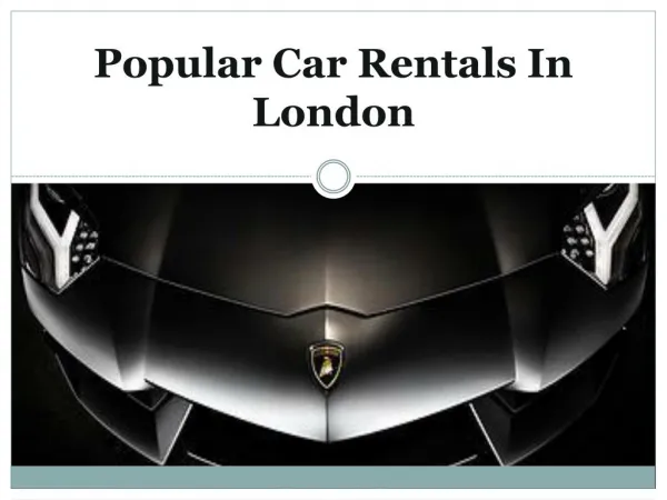 Car Rentals for vip clients