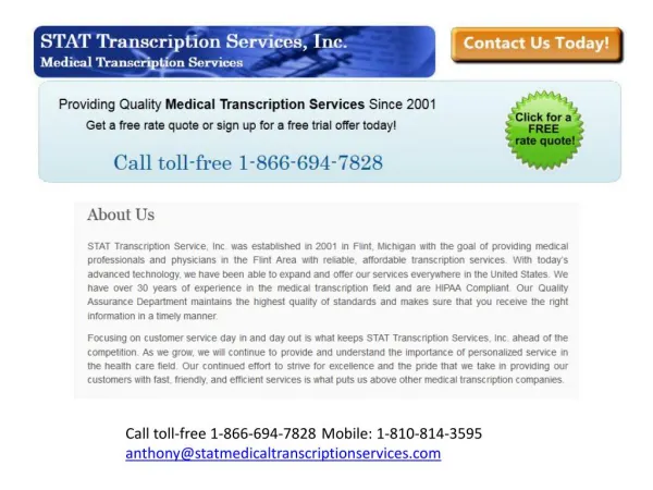 Medical Transcription Companies In The Usa