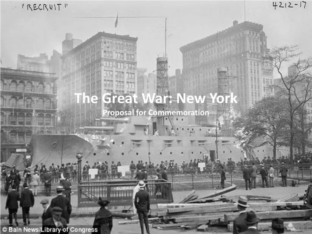 the great war new york proposal for commemoration
