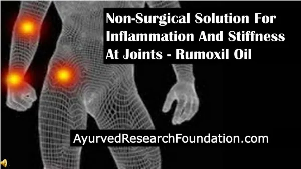Non-Surgical Solution For Inflammation And Stiffness At Join