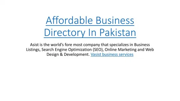 add local business listing in islamabad