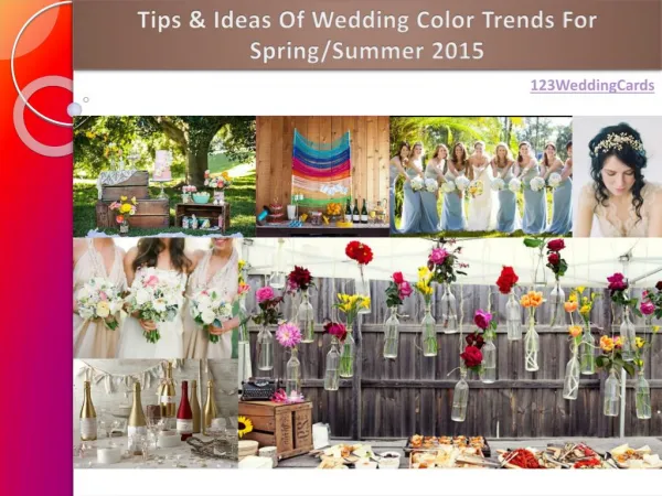 Tips & Ideas Of Wedding Color Trends For Spring/Summer 2015