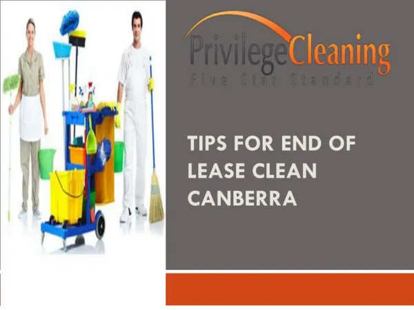 Tips for end of lease clean Canberra