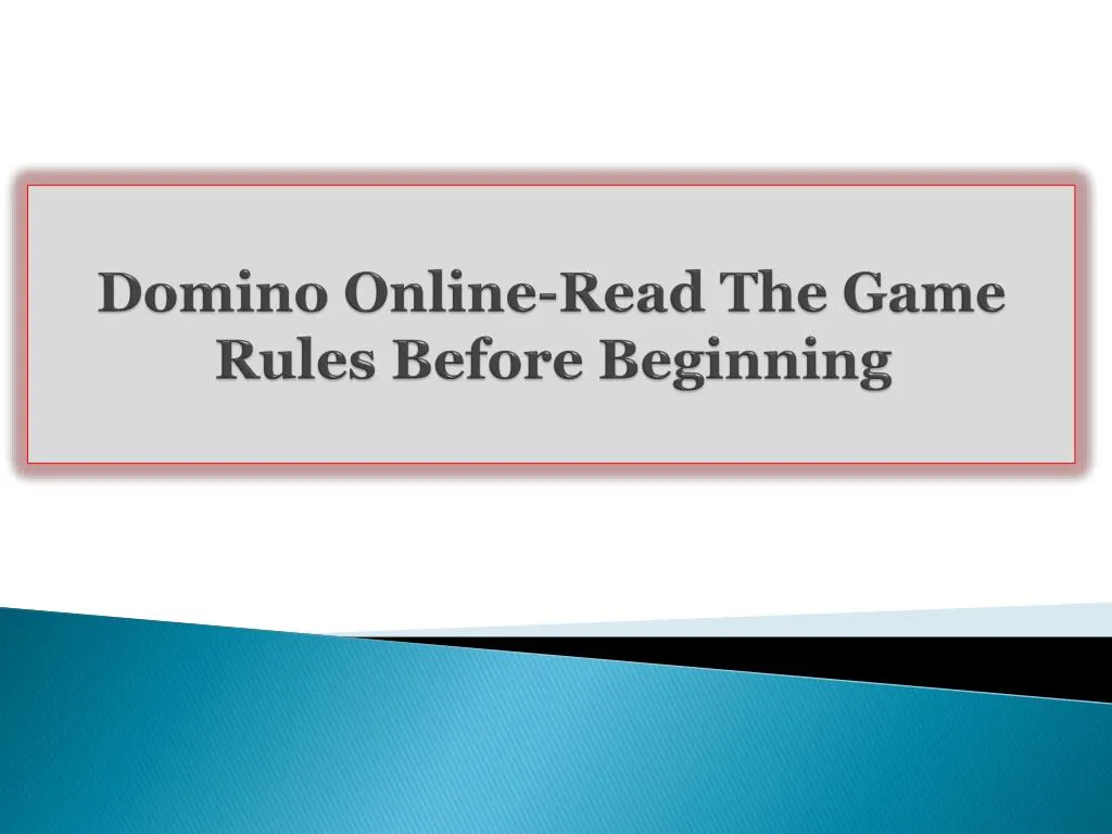domino online read the game rules before beginning