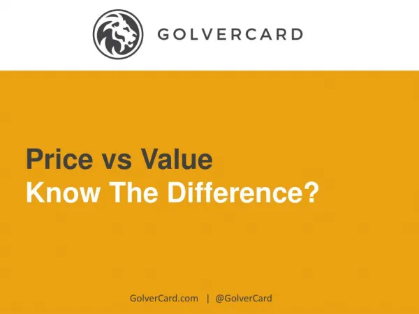 Price vs Value - Know the Difference?