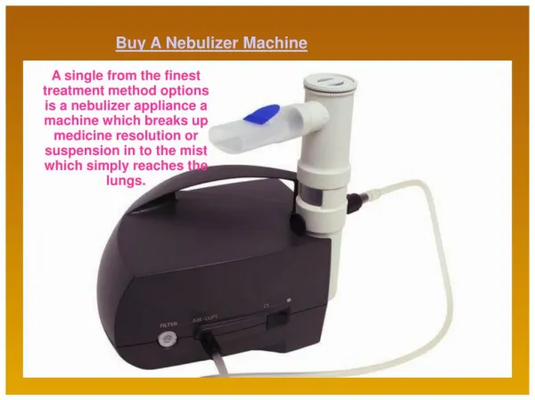 Buy A Nebulizer Machine