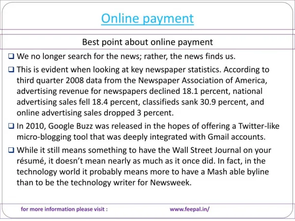 Quintessential Information about online payment