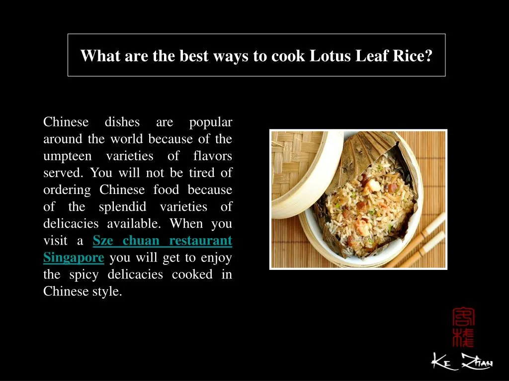 what are the best ways to cook lotus leaf rice