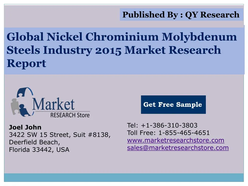 global nickel chrominium molybdenum steels industry 2015 market research report