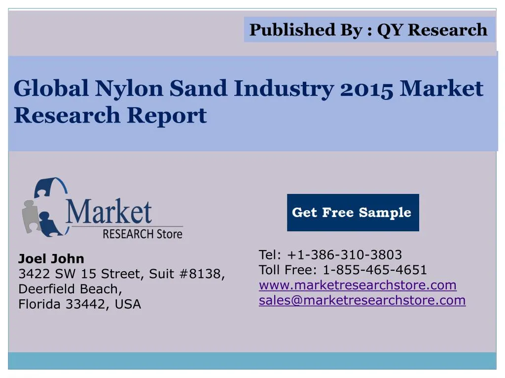 global nylon sand industry 2015 market research report