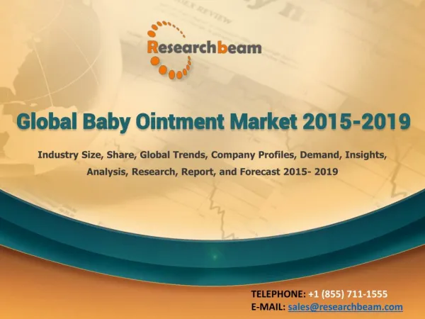 Global Baby Ointment Market 2015-2019
