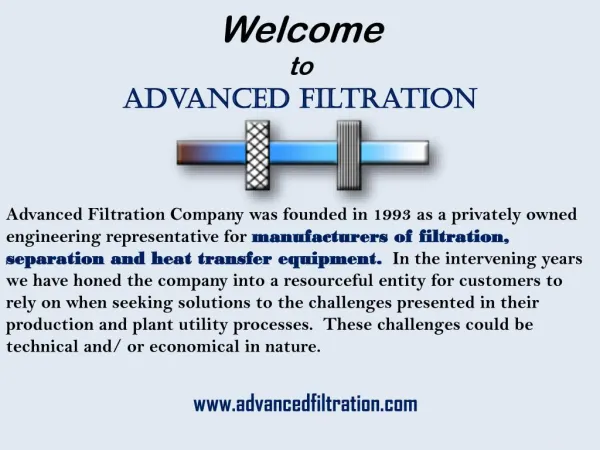 Filtrationfiltration and Heat Transfer Equipment