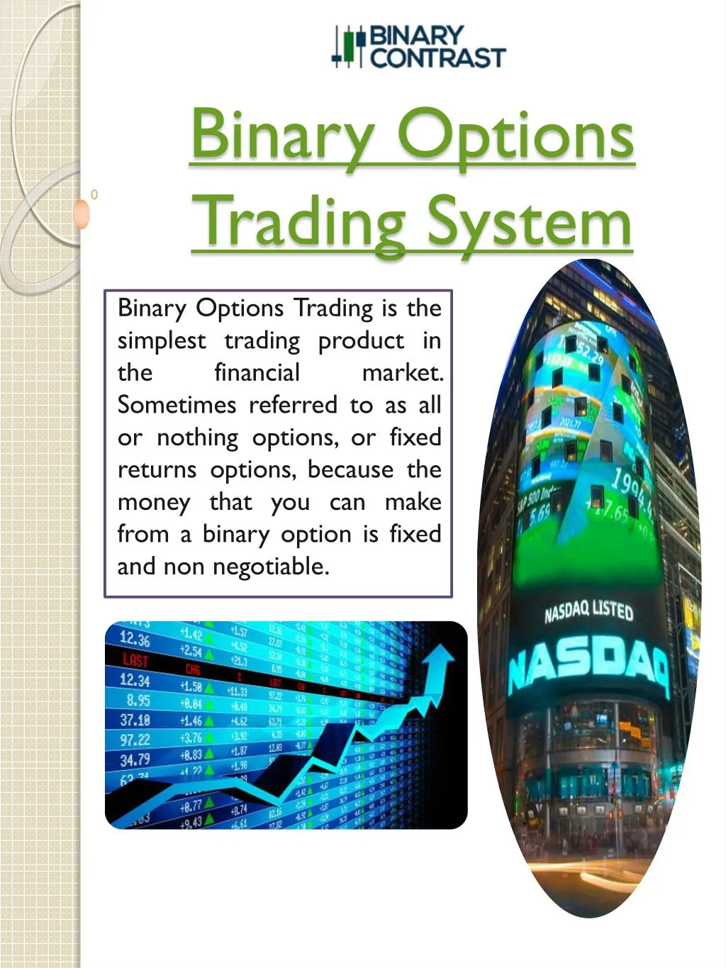 binary options trading system