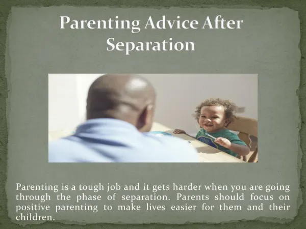 Parenting Advice After Separation