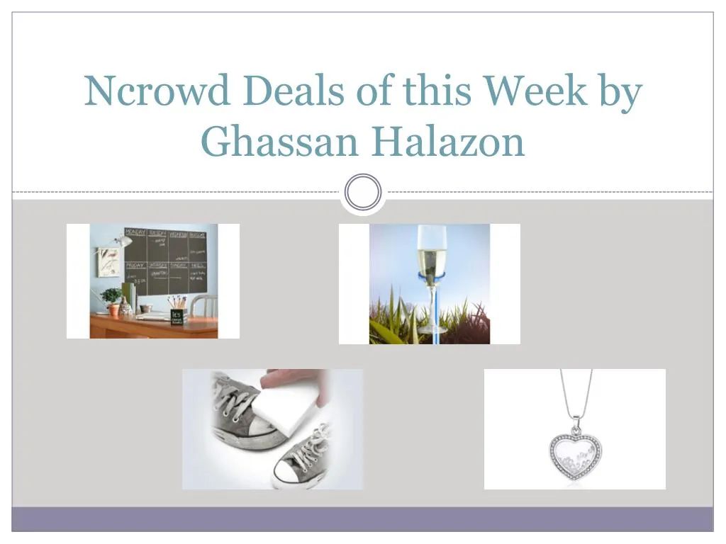 ncrowd deals of this week by ghassan halazon