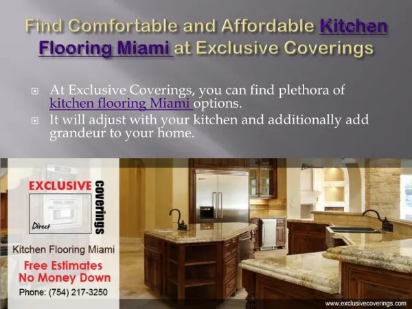 Affordable Kitchen Flooring Miami at Exclusive Coverings
