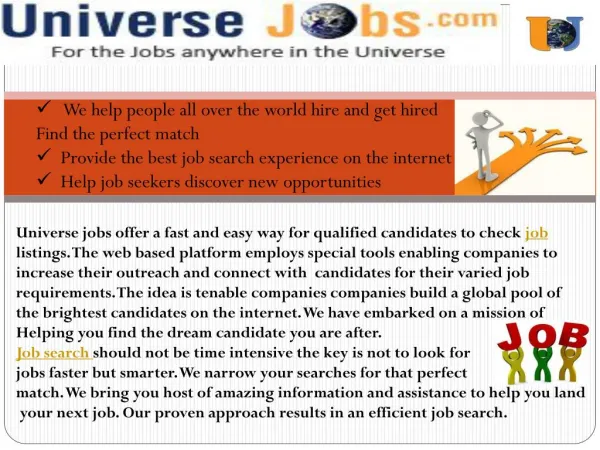 Job Search Engines - Apply For Jobs Online