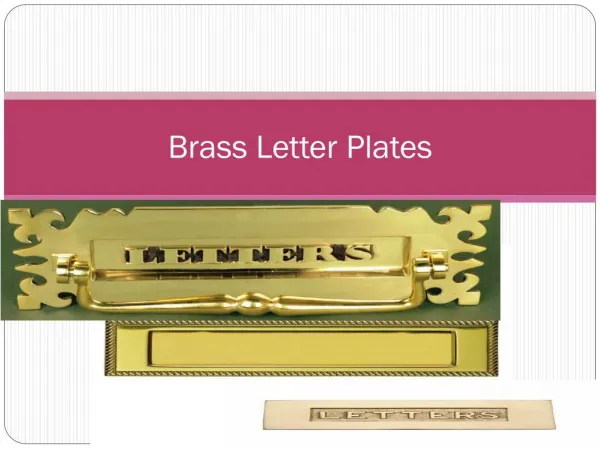 Brass Letter Plates