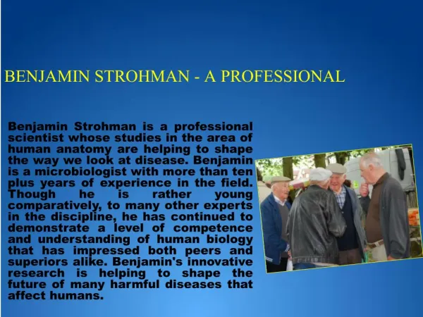 Benjamin Strohman | Doctor